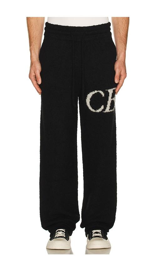 Cole Buxton Logo Knit Pants in Black by COLE BUXTON