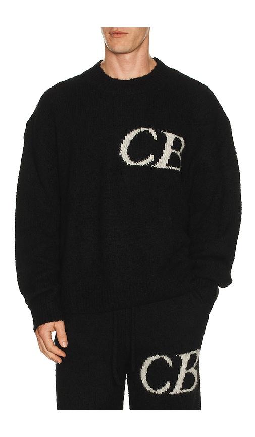 Cole Buxton Logo Knit Sweater in Black by COLE BUXTON