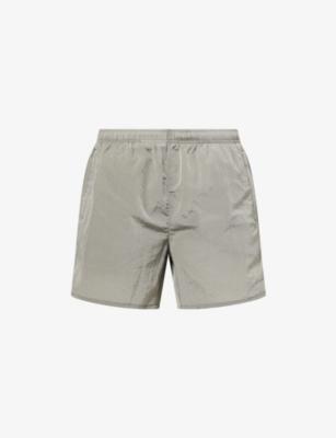 Embroidered-Logo Welt-Pocket Swim Shorts by COLE BUXTON