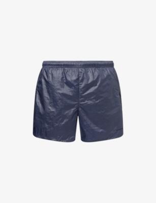 Embroidered-Logo Welt-Pocket Swim Shorts by COLE BUXTON