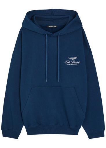 International hoodied logo-embroidery cotton sweatshirt by COLE BUXTON