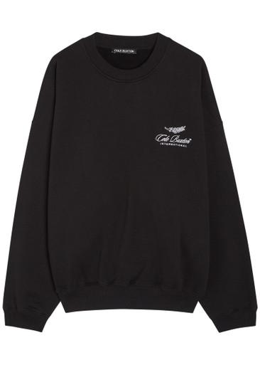 International logo-embroidery cotton sweatshirt by COLE BUXTON