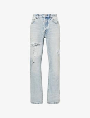 Light-Wash Ripped Denim Jeans by COLE BUXTON