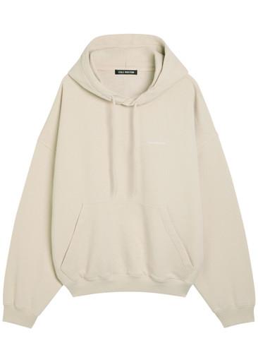 Logo-embroidered hoodied cotton-blend sweatshirt by COLE BUXTON