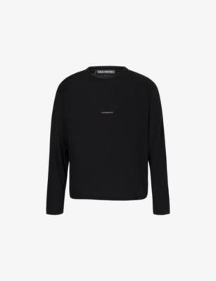 Mini-Logo Sheer Long-Sleeve Woven T-Shirt by COLE BUXTON