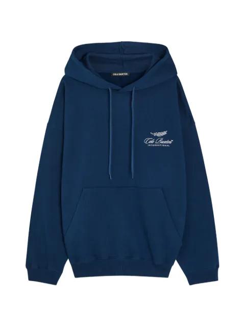 logo-embroidered drawstring hoodie by COLE BUXTON
