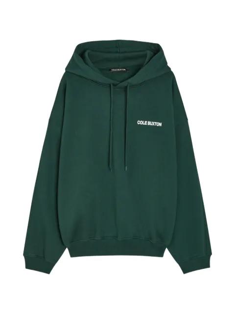 logo-print drawstring hoodie by COLE BUXTON