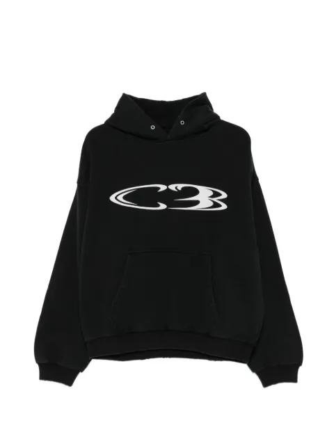 logo-print pouch-pocket hoodie by COLE BUXTON