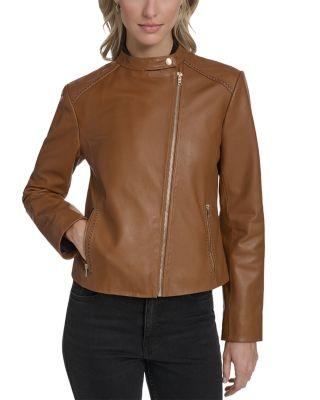 Stand Collar Racer Jacket by COLE HAAN