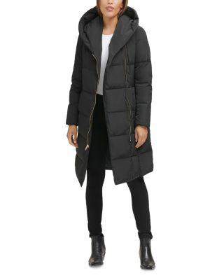 Taffeta Down Zip Front Coat by COLE HAAN