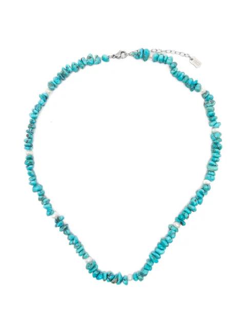 turquoise pearl-embellished necklace by COLLANINE COLORATE