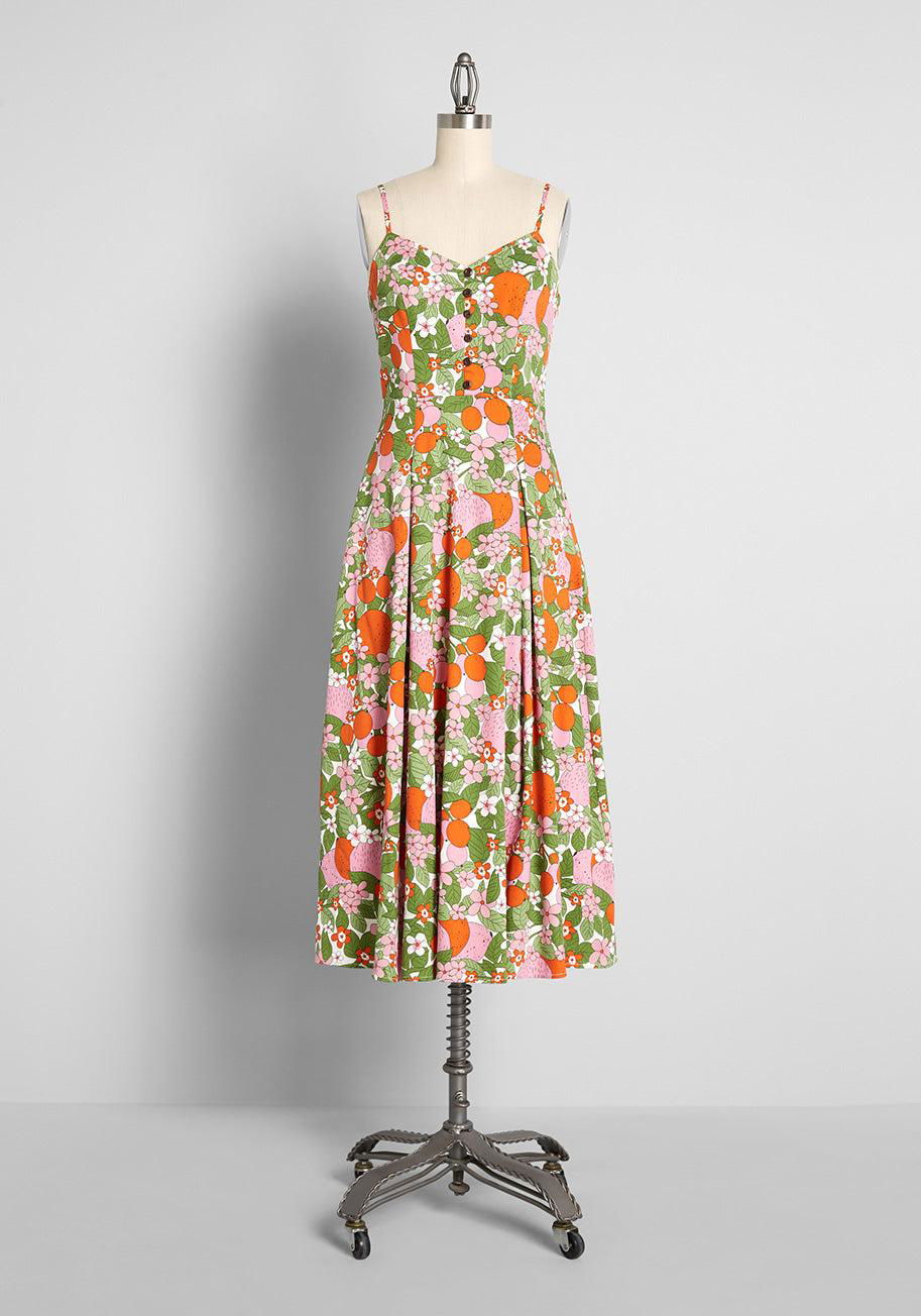 Collectif A Fruitful Summer Midi Dress by COLLECTIF