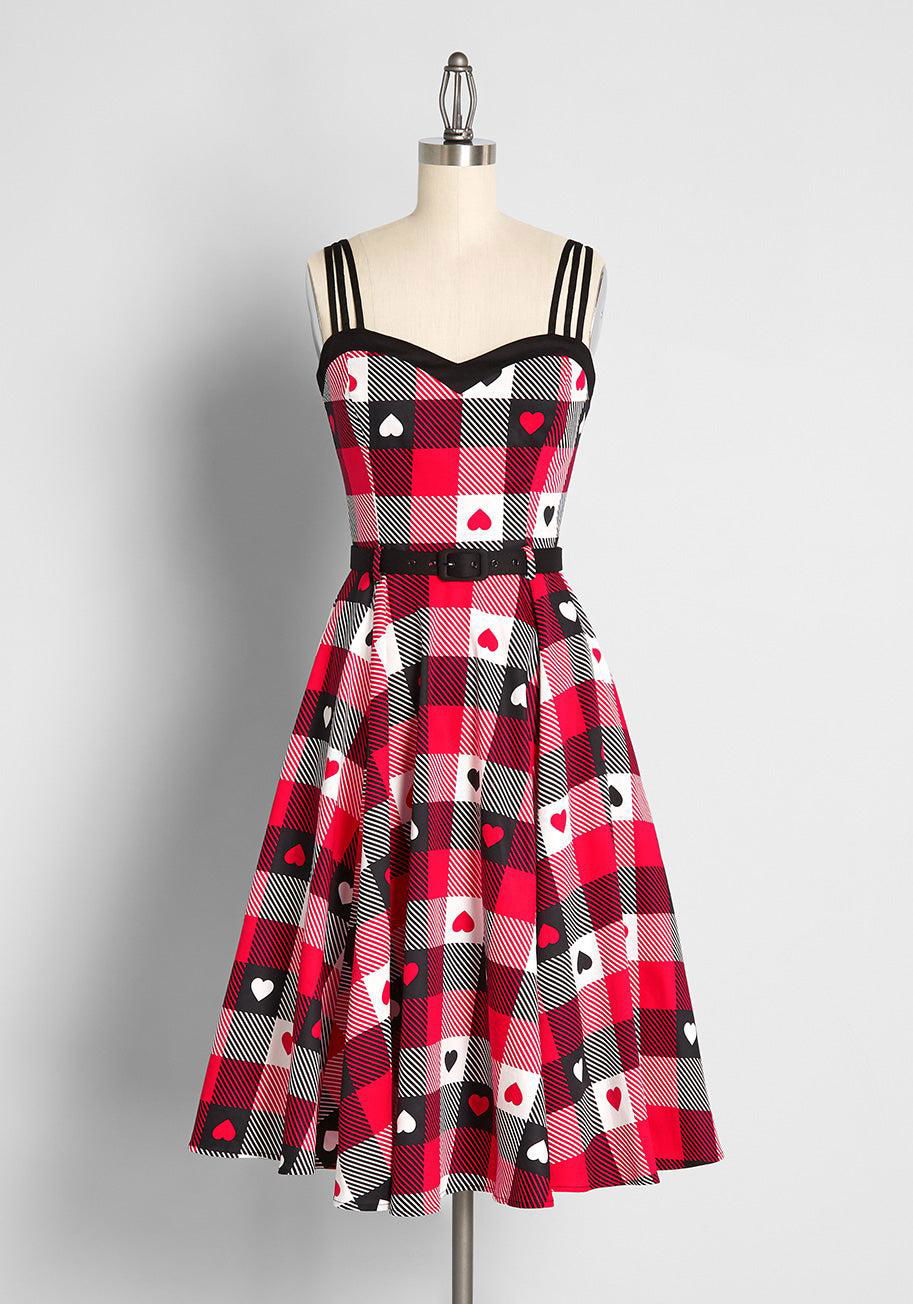 Collectif Got It So Plaid Swing Dress by COLLECTIF