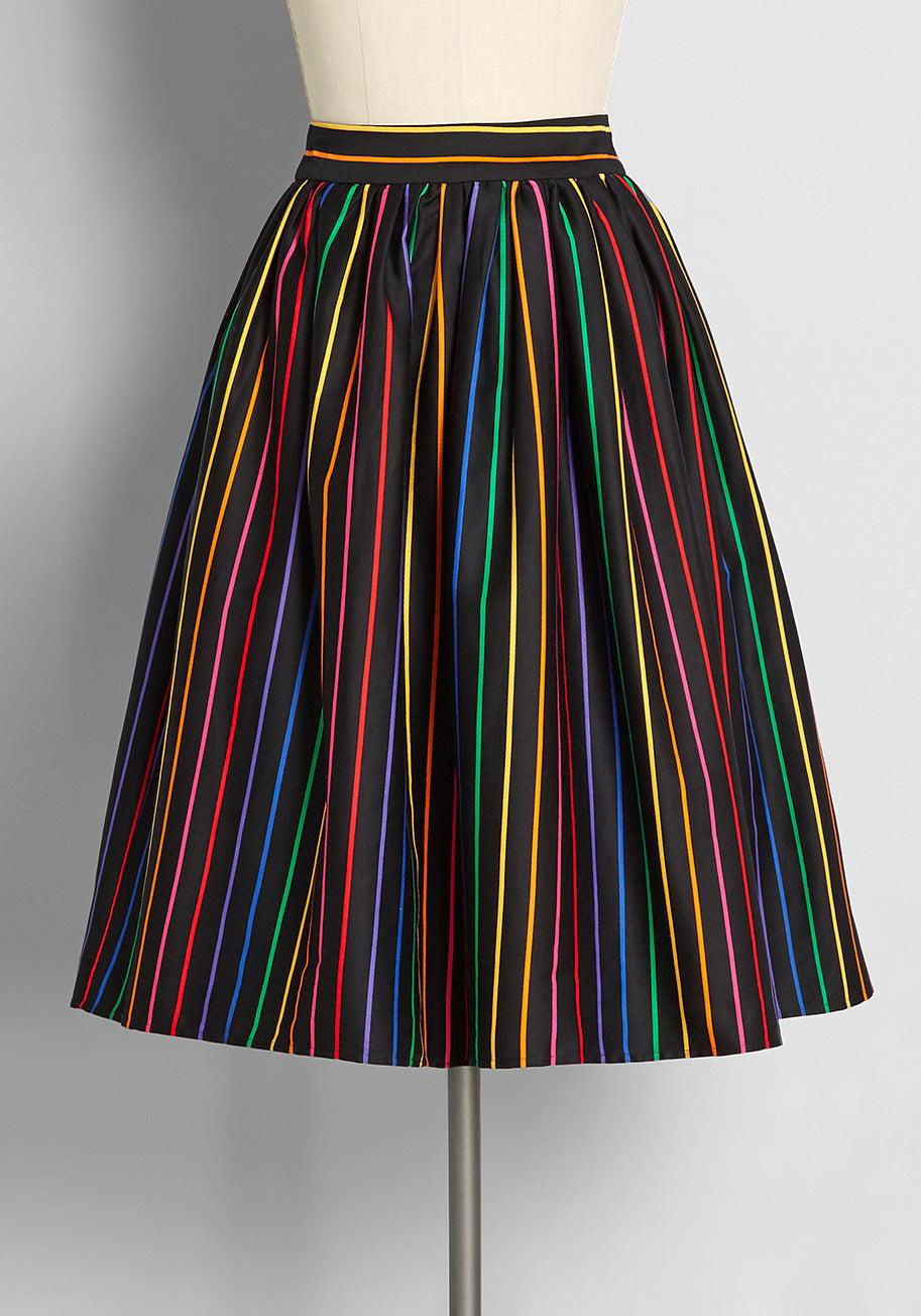 Collectif Rainbow Embraces Swing Skirt by COLLECTIF