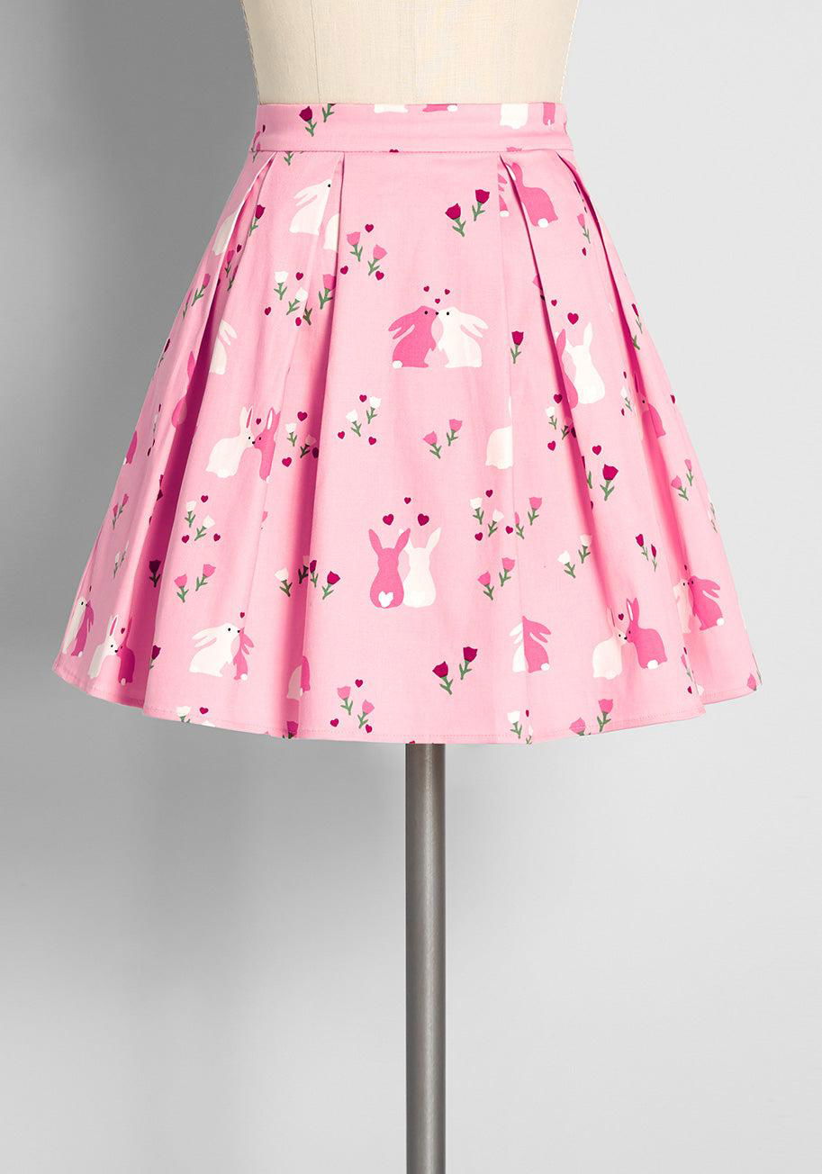 Collectif Some Bunny Loves Me Skater Skirt by COLLECTIF