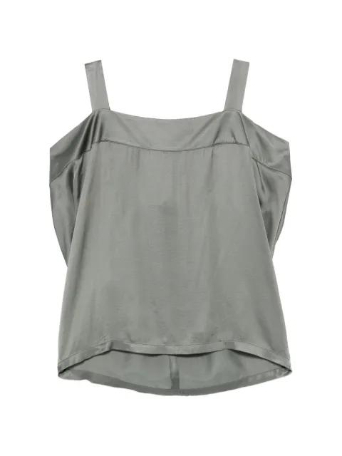 Satik cold-shoulder satin top by COLLECTION PRIVEE?