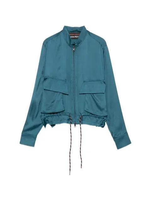 Satik drawstring satin jacket by COLLECTION PRIVEE?