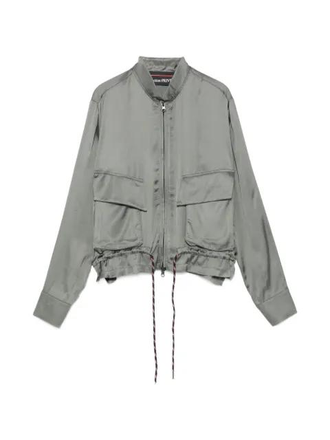 Satik satin-finish drawstring jacket by COLLECTION PRIVEE?