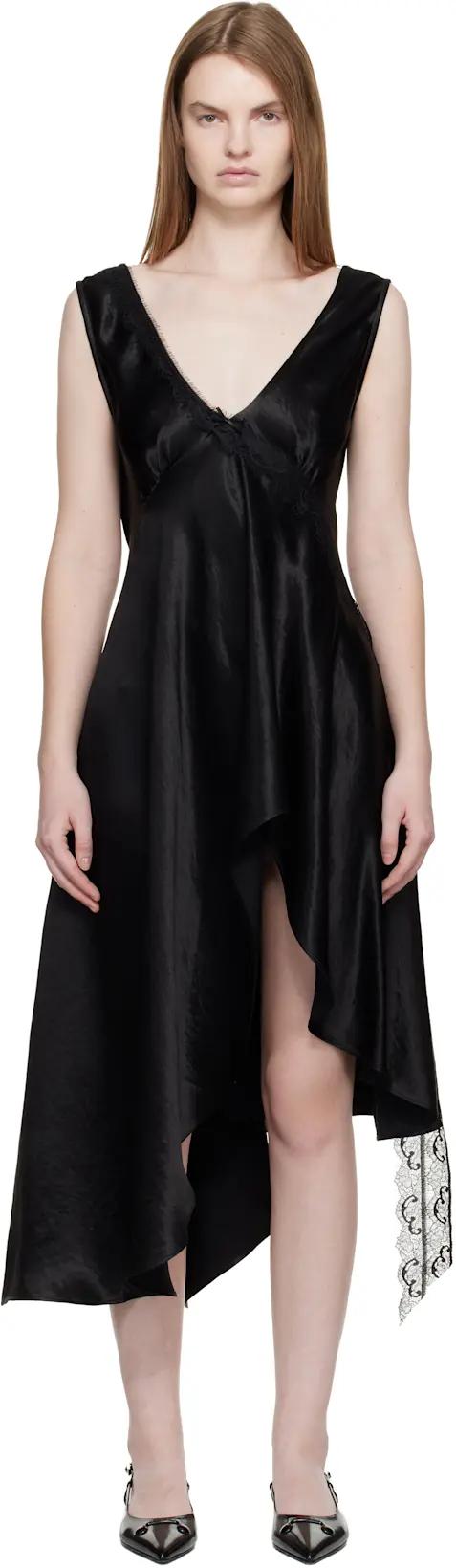 Black Tulip Midi Dress by COLLINA STRADA