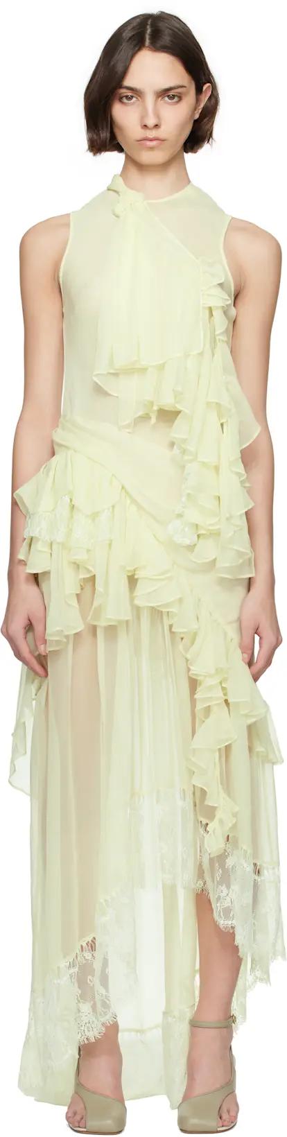 Green Angelica Maxi Dress by COLLINA STRADA