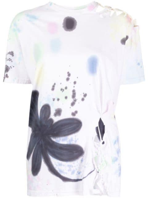 Nash hand-painted cut-out T-shirt by COLLINA STRADA