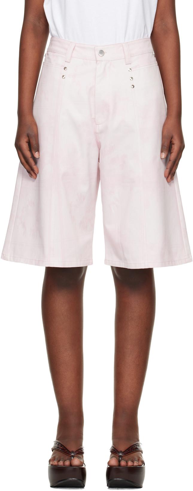 Pink Picnic Chason Shorts by COLLINA STRADA