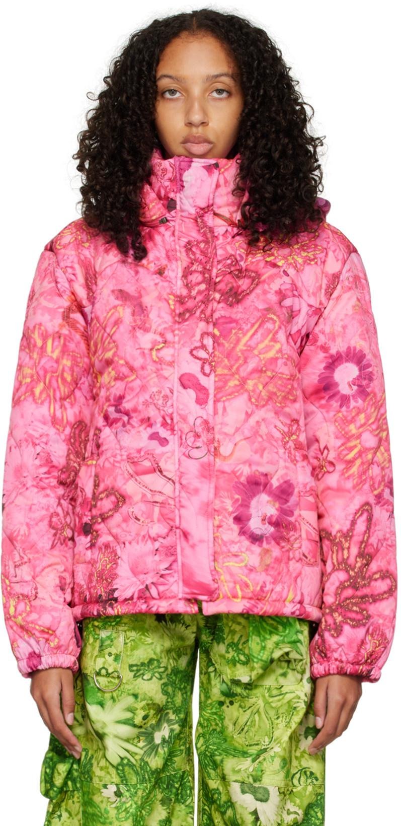Pink Valley Puffer Jacket by COLLINA STRADA