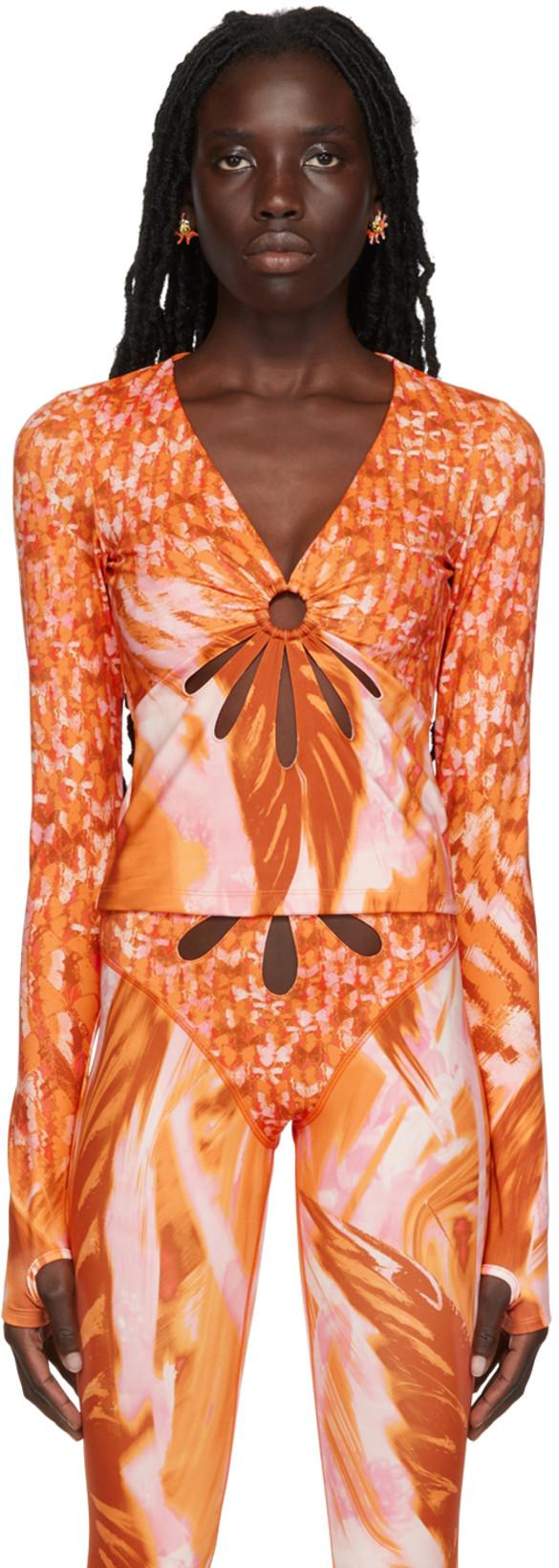 SSENSE Exclusive Orange Top by COLLINA STRADA