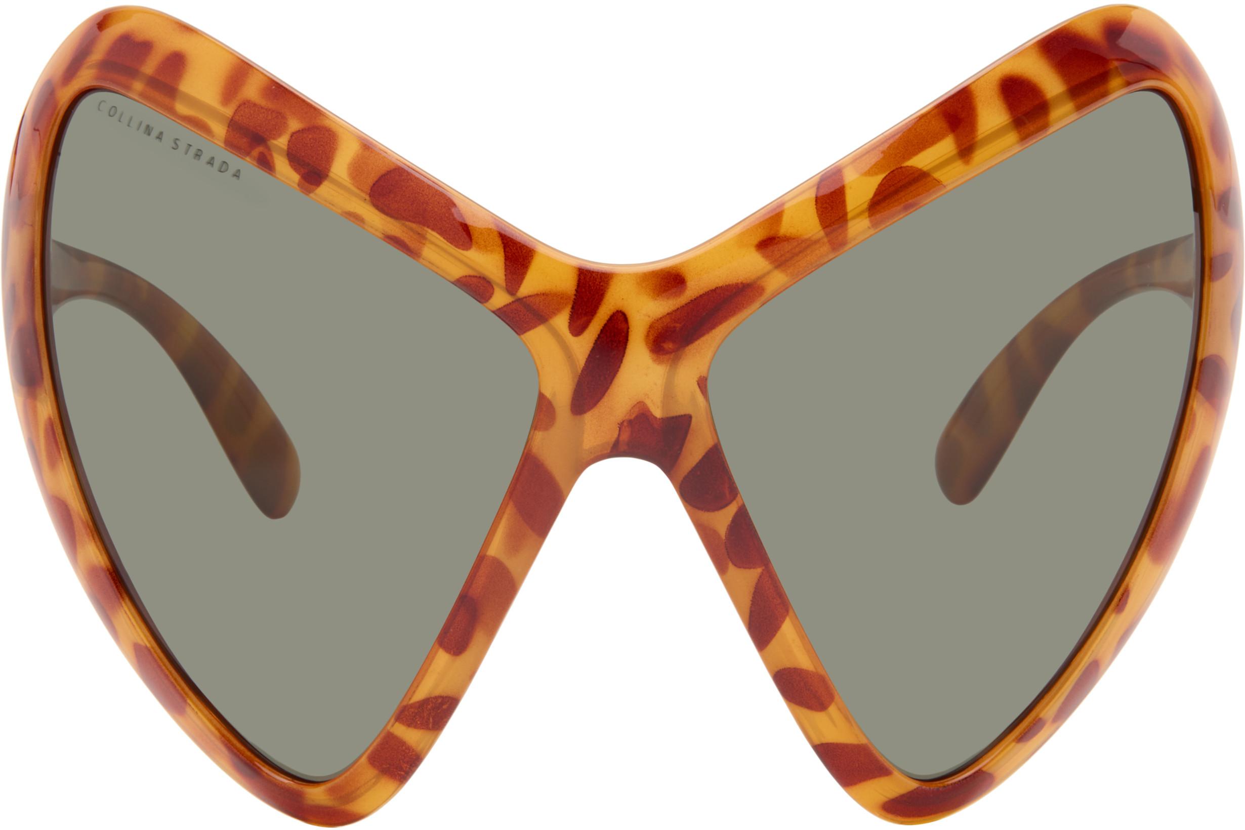 Tan Mariposa Sunglasses by COLLINA STRADA
