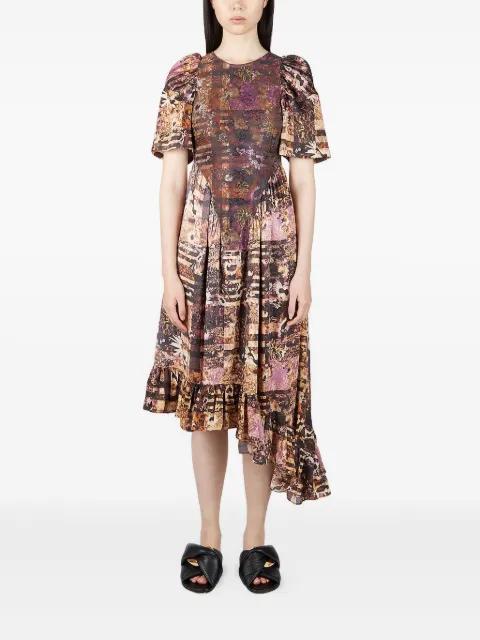 asymmetric midi dress by COLLINA STRADA