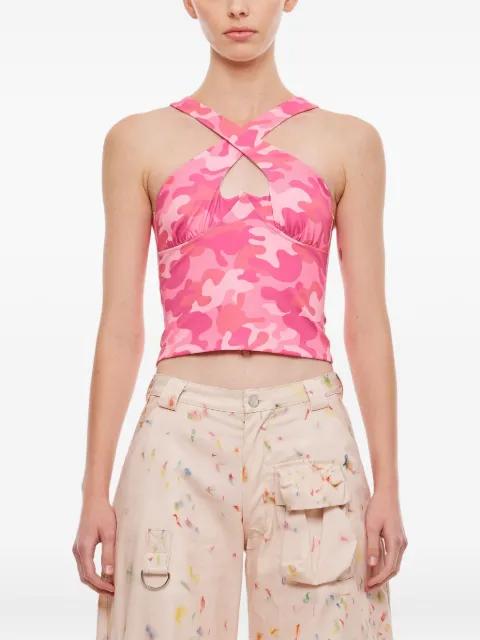 cross-strap cutout top by COLLINA STRADA