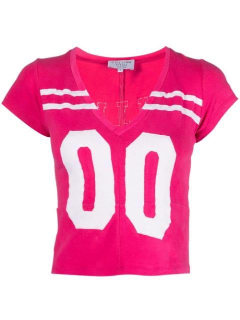 logo-print T-shirt by COLLINA STRADA