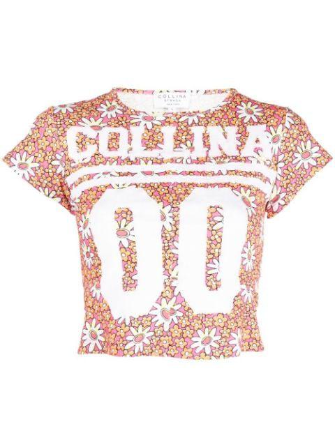 logo-print short-sleeve T-shirt by COLLINA STRADA