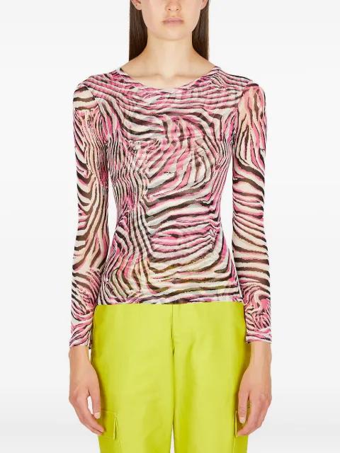 zebra-print top by COLLINA STRADA