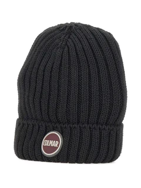 ribbed logo-patch beanie hat by COLMAR ORIGINALS