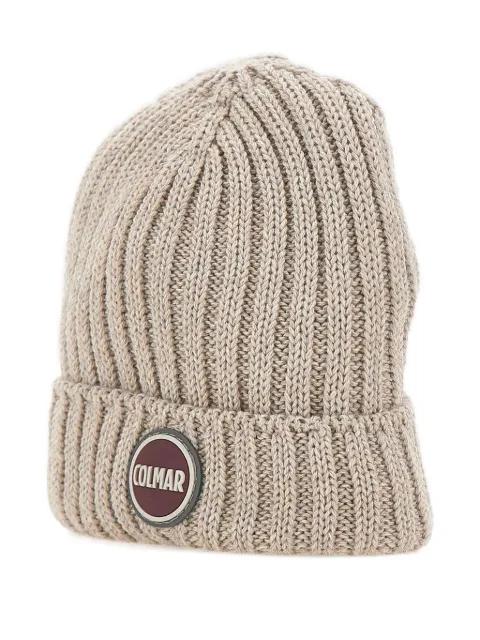 ribbed logo-patch beanie hat by COLMAR ORIGINALS