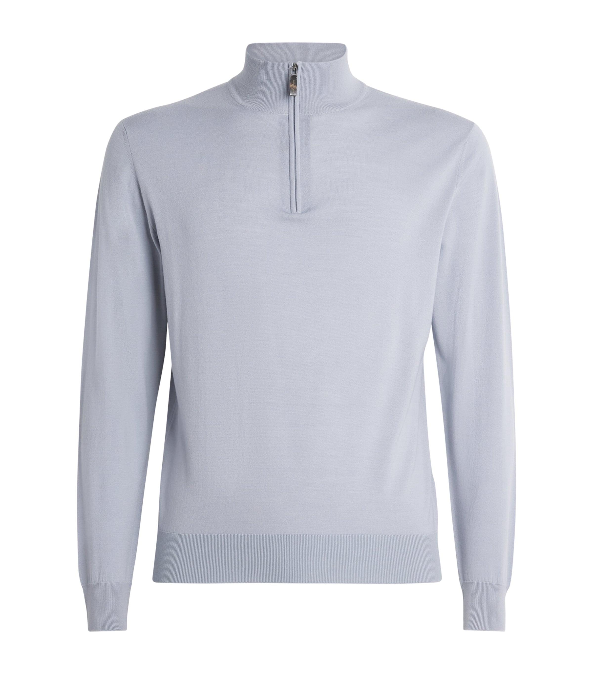 Colombo Kid Wool Quarter-Zip Sweater by COLOMBO