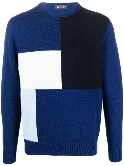 colour-block cashmere jumper by COLOMBO