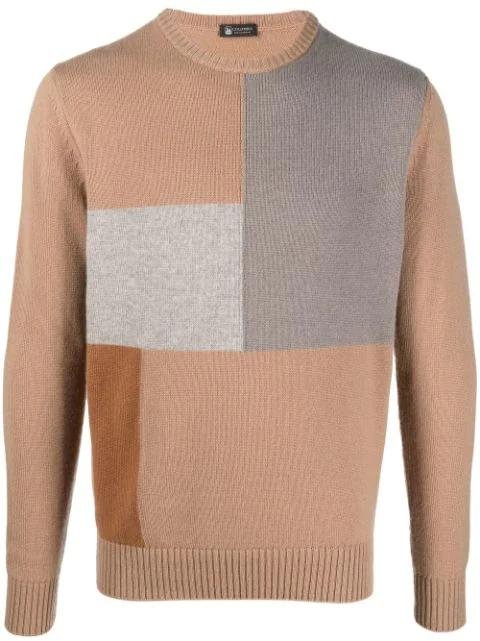 colour-block cashmere jumper by COLOMBO