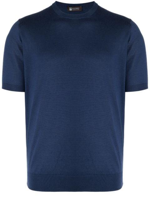 crew-neck fine-knit T-shirt by COLOMBO