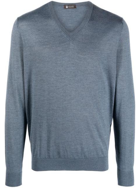 fine-knit V-neck jumper by COLOMBO