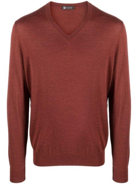 fine-knit V-neck jumper by COLOMBO