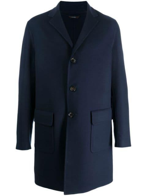 notched-collar single-breasted coat by COLOMBO