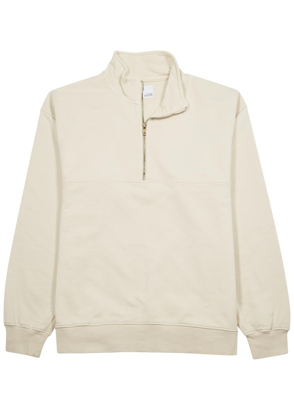 Half-zip cotton sweatshirt by COLORFUL STANDARD