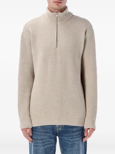 half-zip ribbed sweater by COLORFUL STANDARD