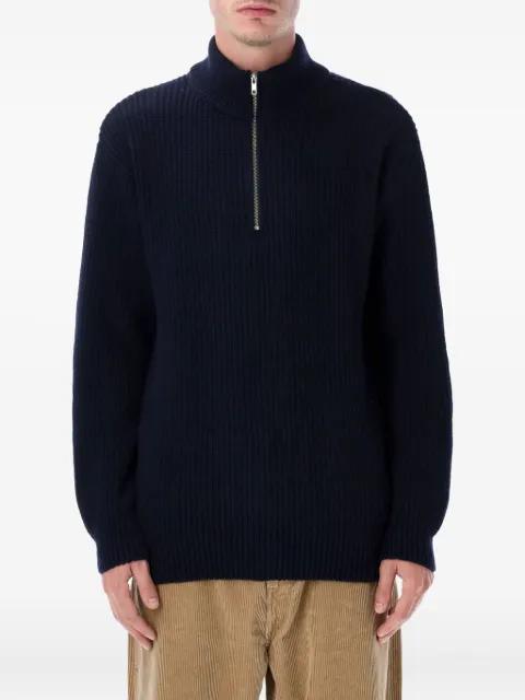 half-zip ribbed sweater by COLORFUL STANDARD