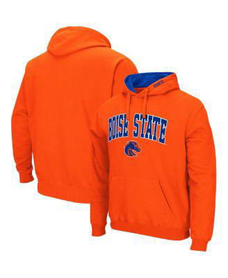 Men's Orange Boise State Broncos Arch and Logo 3.0 Pullover Hoodie by COLOSSEUM