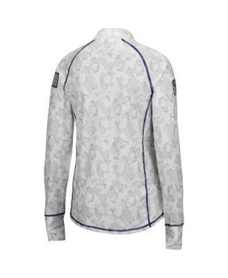 Women's White Illinois Fighting Illini OHT Military-Inspired Appreciation Officer Arctic Camo 1/4-Zip Jacket by COLOSSEUM