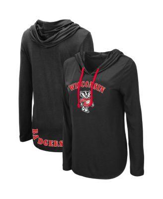 Women's Wisconsin Badgers My Lover Long Sleeve Hoodie T-shirt by COLOSSEUM