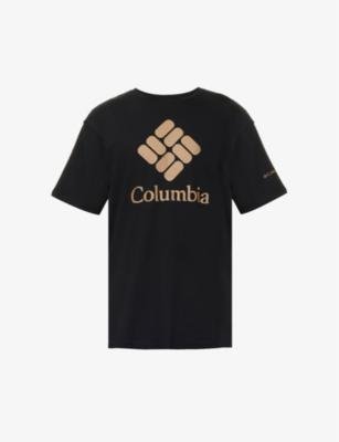 Centre logo-print organic-cotton jersey T-shirt by COLUMBIA
